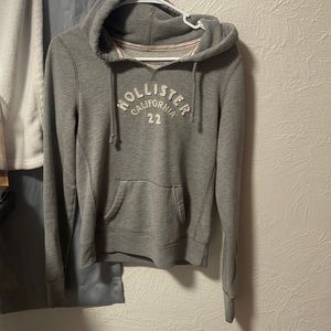 I am selling a Hollister jacket. It is a size medium and this jacket is grey